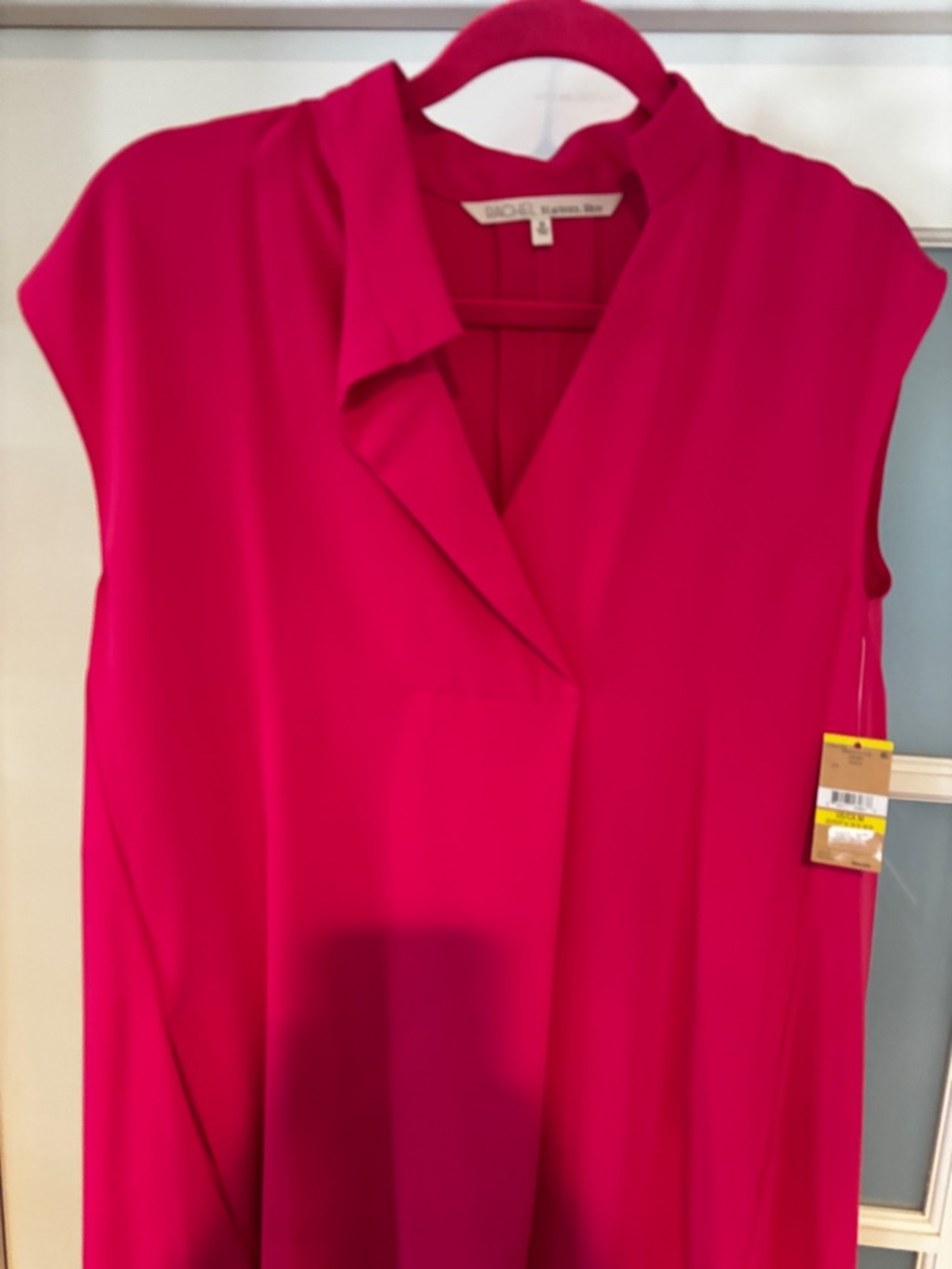 Rachel Roy sleeveless long shirt/dress. Fuchsia.